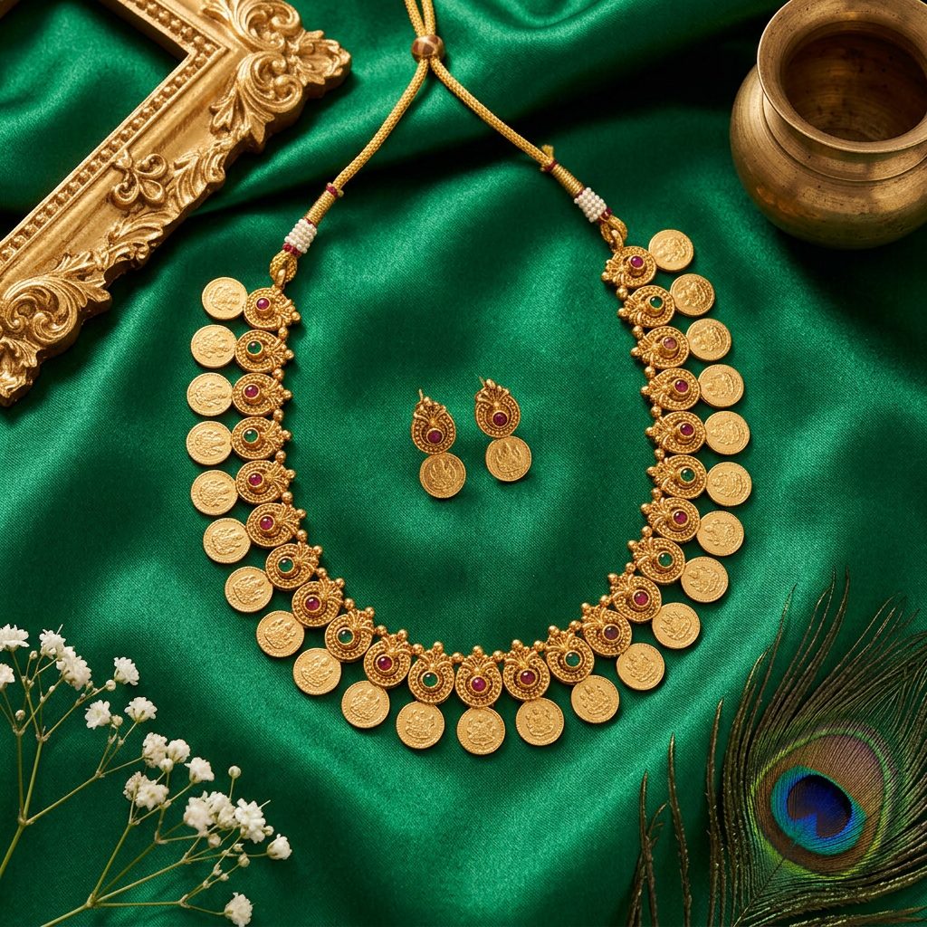 Lakshmi Kasu Mala Necklace Set
